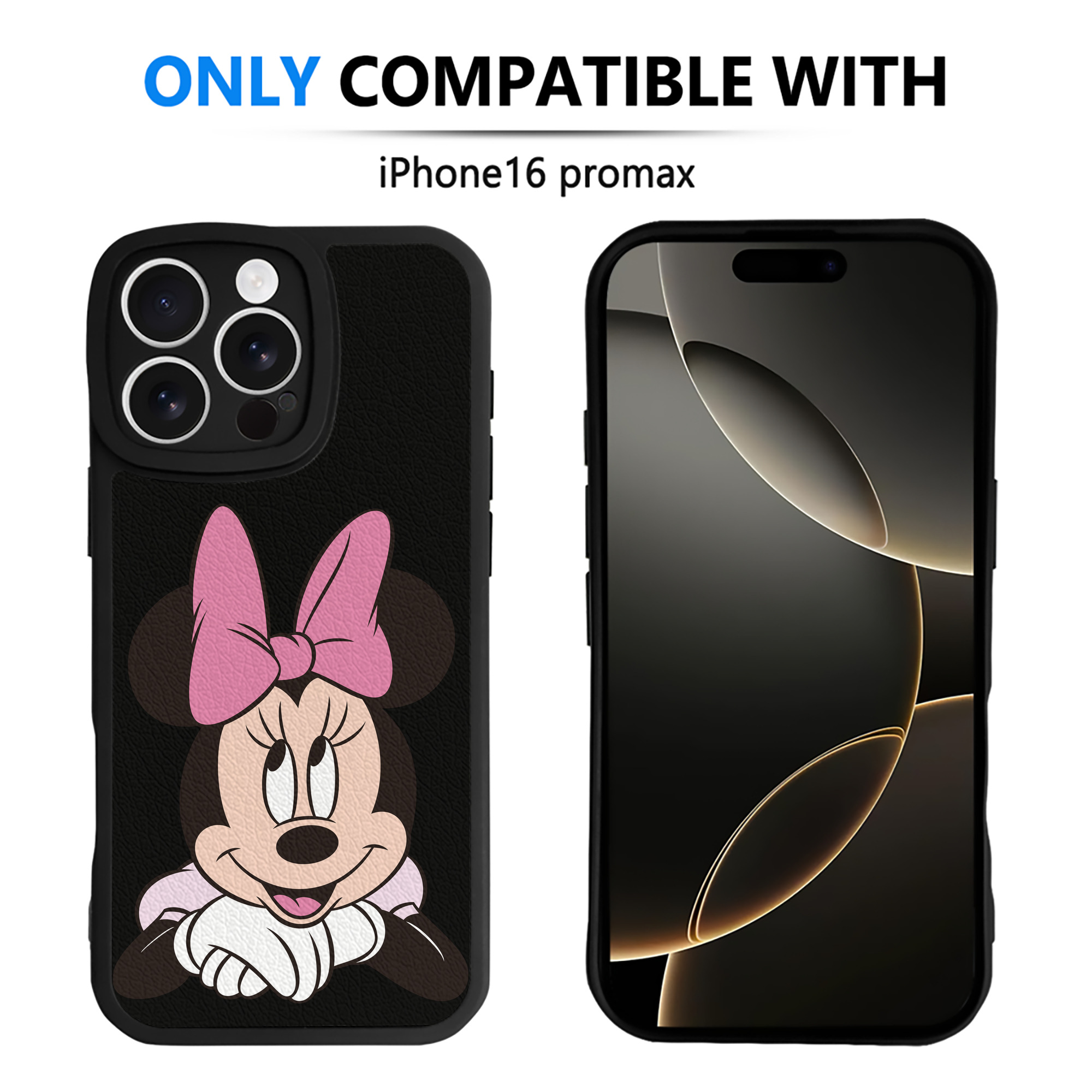 （画像用） ミッキーマウス Mickey Mouse 【iPhone 16シリーズ対応】シリコンスマホケース（レザー調） 材質：シリコン